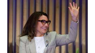 A primeira-dama do Brasil, Rosangela "Janja" da Silva, participa da cúpula social do G20, no Rio de Janeiro, Brasil, em 14 de novembro de 2024.