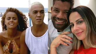 Viviane Araújo ao lado de Belo e do marido, Guilherme Militão