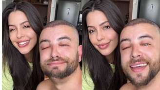 Laís Caldas comenta inchaço de Gustavo com bom humor: ‘Faz parte do processo’