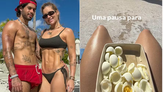 Virginia Fonseca leva ovos para praia, e segue dieta polêmica