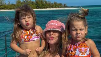 Virginia com as filhas Maria Alice e Maria Flor