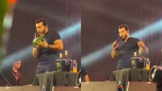 Murilo Huff é atingido por garrafa durante show em Pernambuco: 'Tira ele'