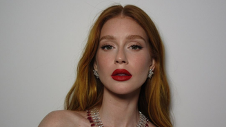 Marina Ruy Barbosa com inspiração de maquiagem de Natal 