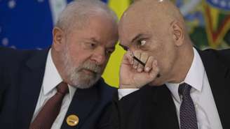 O ministro do Supremo Tribunal Federal (STF), Alexandre de Moraes, e o presidente Luiz Inácio Lula da Silva