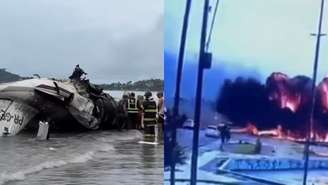 Avião sofre acidente em Ubatuba e cai próximo à Praia do Itaguá