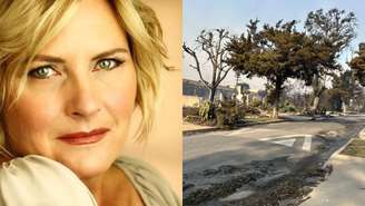 Denise Crosby, atriz conhecida por sua participação em Jornada nas Estrelas, perdeu sua casa nos incêndios