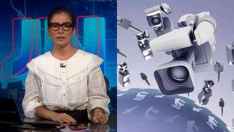 Renata Vasconcellos em Plantão da Globo