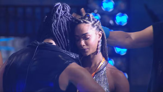 Aline e Diogo Almeida fazem dança sensual na pista da Festa do BBB25