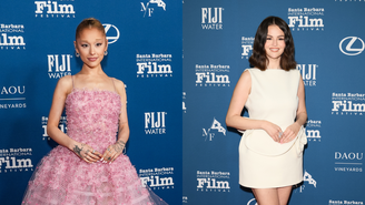 Ariana Grande e Selena Gomez no Festival de Cinema Internacional de Santa Bárbara