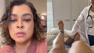 Preta Gil faz sessão de fisioterapia após receber alta