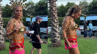 Paolla Oliveira mostra fantasia à luz do dia