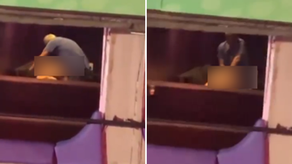 Casal foi flagrado tendo relações íntimas 