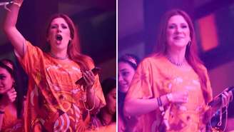 Gravidíssima, Dani Calabresa curte show de Xanddy no Carnaval em São Paulo