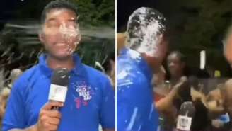 Repórter é roubado ao vivo, é humilhado e leva 'espumada' na cara no Carnaval do Rio
