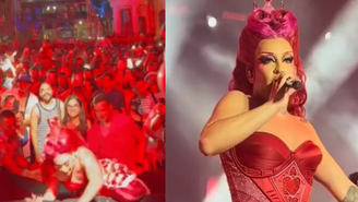 Gloria Groove se desequilibra e cai do palco durante show no Carnaval do Recife