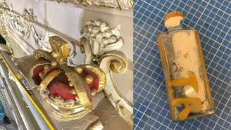 O documento encontrado dentro do objeto remonta a outubro de 1906, dois meses antes da inauguração oficial do Teatro do Rei.