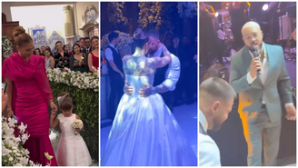 Daminha fugindo, caviar na entrada da festa, show de belo: o que rolou no casamento de Samara Pink, sócia de Virgínia