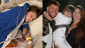 Filha de Ferrugem passa por duas cirurgias e mãe desabafa sobre recuperação: 'Não quer comer'
