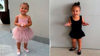 Com roupinhas de bailarina em versões diferentes, Mavie apareceu à vontade na rede social da mãe, a influenciadora Bruna Biancardi
