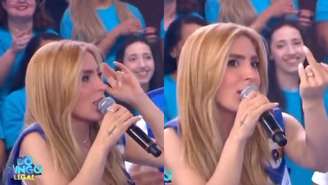 Manu Bahtidão mostrou o dedo do meio ao vivo no Passa ou Repassa do SBT