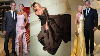 César Tralli, Ticiane Pinheiro, Andrea Guimarães, Eliana e Adriano Ricco para o casório