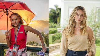 Taís Araujo, como Raquel, e Paolla Oliveira, como Heleninha