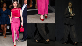 Hailee Steinfeld e Cynthia Erivo usam Louboutin