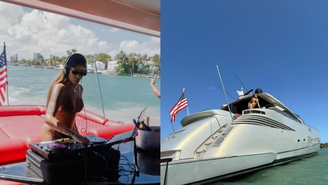 Ao lado da esposa, Ludmilla curte iate luxuoso após show nos EUA; veja as fotos