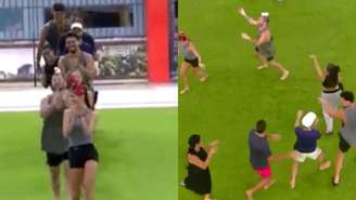 Top 8 do 'BBB 25' se reúne no gramado e dança ao som da música 'Bad Romance', de Lady Gaga