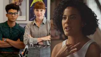 Sardinha (Lucas Leto), Solange (Alice Wegmann) e Maria de Fátima (Bella Campos) de Vale Tudo