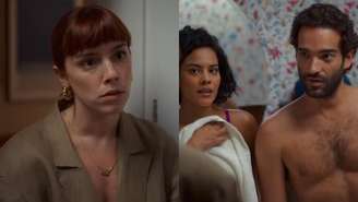 Solange (Alice Wegmann), Maria de Fátima (Bella Campos) e Afonso (Humberto Carrão) de Vale Tudo