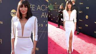 Danni Suzuki em premiação com look assinado por brasileiro