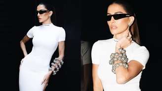 Deborah Secco com look da Balenciaga, all white