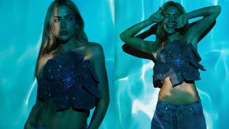 Jade Picon com top de flor