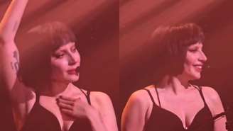 Lady Gaga surge em ensaio para megashow que acontece neste sábado (03), em Copacabana; fãs são surpreendidos e se emocionam