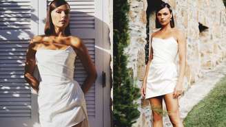 Isis Valverde com mini dress em noite de pizzas