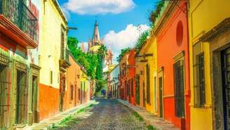 A rua Aldama em San Miguel de Allende, na região central do México, foi indicada pela revista Architectural Digest como uma das mais belas do mundo