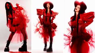 Sabrina Sato apostou em look todo vermelho