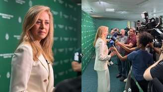 eila Pereira, presidente do Palmeiras, em evento da Copa do Mundo de Clubes 