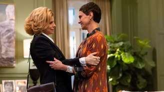 Odete Roitman (Debora Bloch) e Celina (Malu Galli) em 'Vale Tudo'