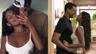 Em clima de romance, Marcello Melo Jr. e Mell Muzzillo posam juntos e trocam declarações