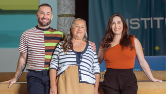 Diego Hypolito, dona Geni e Daniele Hypolito