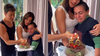 Rodrigo Faro surpreende funcionária em aniversário