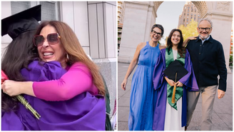 Claudia Raia e Sandra Annenberg celebram formatura das filhas nos EUA