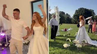 Modesto e romântico: Filha de Gugu Liberato se casa com decoração simples