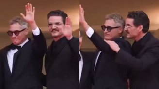 Joaquin Phoenix e Pedro Pascal no tapete vermelho em Cannes