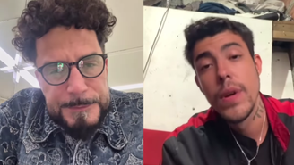 Latino vive treta ferrenha com o filho Guilherme