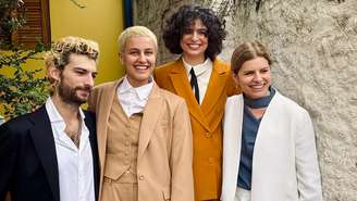 Debora Bloch com os filhos e a nora