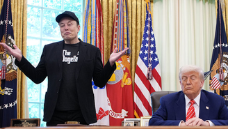 Coletiva de imprensa na Casa Branca na última sexta-feira, 30, na qual Trump anunciou a saída de Musk