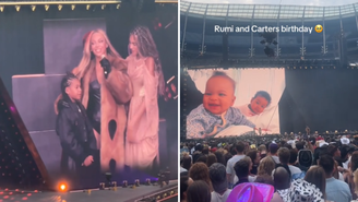 Beyoncé interrompe show em Londres para desejar feliz aniversário aos filhos Rumi e Sir: ‘Mamãe ama vocês’